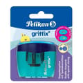 Miniatyrbild 2 av 2: Pencilvässare 2 hål - Pelikan - Griffix - Transparent behållare - För tunna och tjocka pennor - Blandet