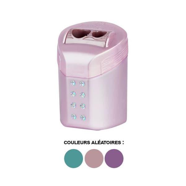Pennvässare - 2 hål - Med plastbehållare - Strass - Faber-Castell