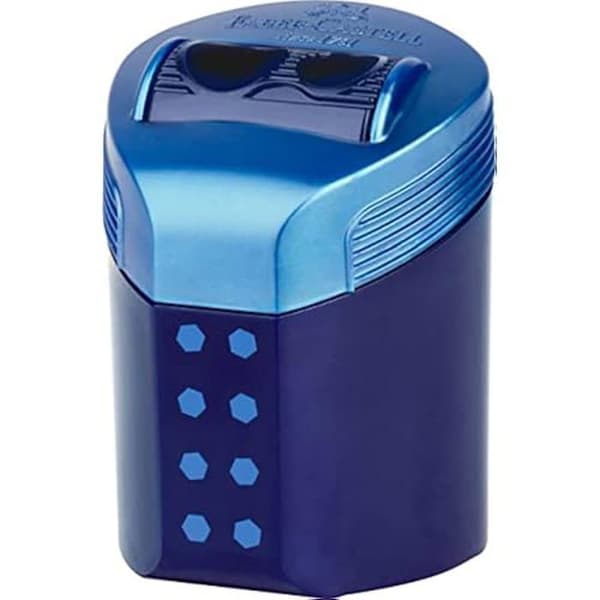 Rollon Dots Double Hole Sharpening Box - Faber-Castell - Blandade färger - Midnight Black, Dark Blue
