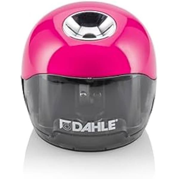 Elektrisk pennvässare - DAHLE - 250 - 2 motsatta knivar - Magenta - Transparent uppsamlingsskål