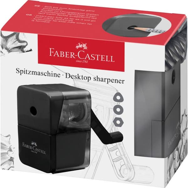 Pennvässare - FABER-CASTELL - Manuell - 1 hål - Svart - För pennor upp till 8,4 mm