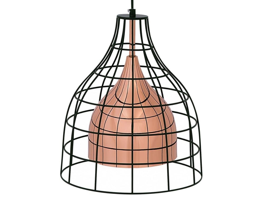 Taklampa koppar/svart TRESA