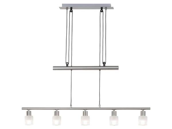 Brilliant Lea - Hängande lampa - LED-glödlampa x 5 - E14 - totalt: 20 W - klass A++ - varmt vitt ljus - 2700 K - krom, järn