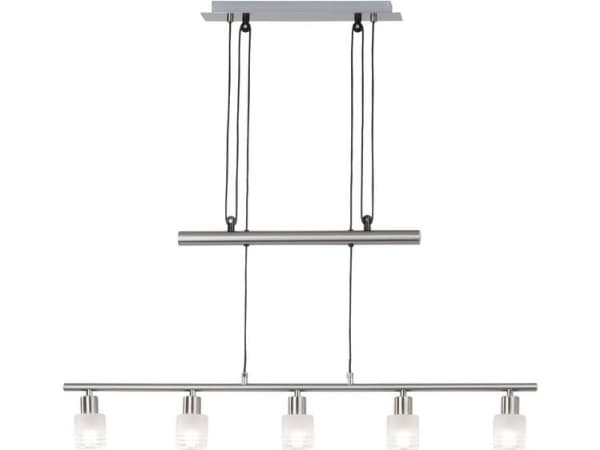 Brilliant Lea - Hängande lampa - LED-glödlampa x 5 - E14 - totalt: 20 W - klass A++ - varmt vitt ljus - 2700 K - krom, järn