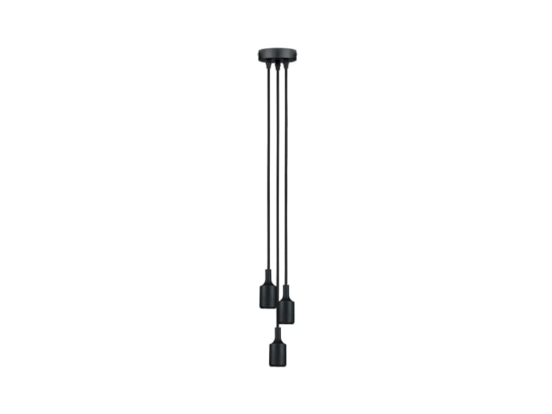 Paulmann 503.43, Adapter för taklampa, Tak, Svart, Metall, Silikon, E27, 60 W