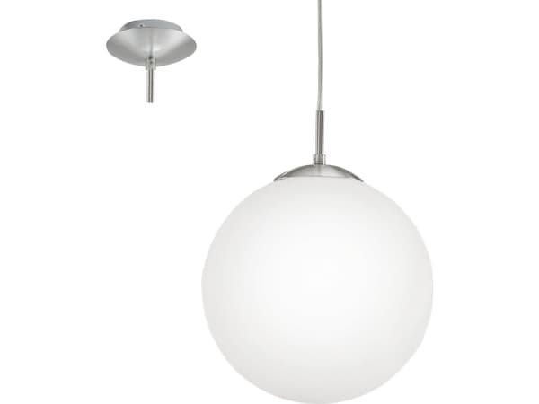 EGLO RONDO, Fleksibel montering, Nickel, Hvit, Stål, Glass, IP20