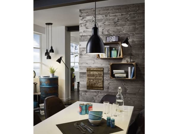 Eglo Priddy - Taklampe - 1 sokkel - E27 - svart, hvit
