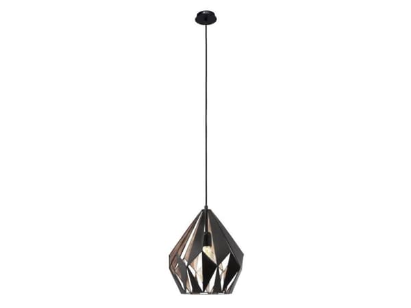 Eglo Carlton 1 - Hängande lampa - 1 uttag - E27 - svart, koppar