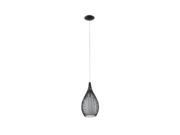 Eglo Razoni - Hängande lampa - 1 uttag - E27 - svart satäng, satinvit