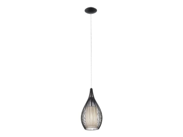 Eglo Razoni - Hängande lampa - 1 uttag - E27 - svart satäng, satinvit Svart, Vit