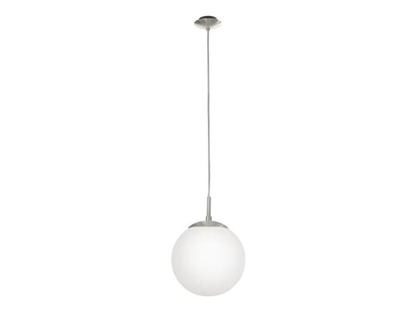 Eglo Rondo - Hängande lampa - 1 uttag - E27 - sfär - satinnickel, vit