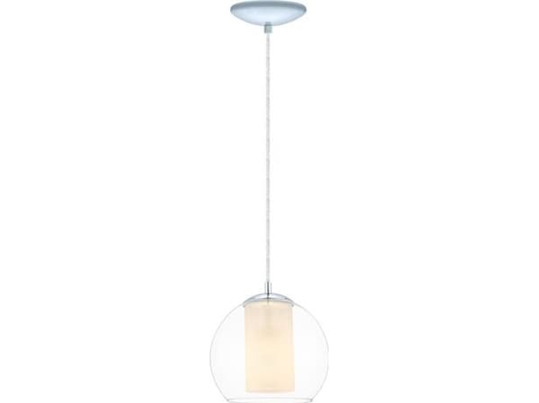 Eglo BOLSANO - Hängande lampa - 1 uttag - E27 - krom, klar, vit