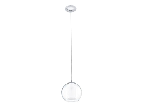 Eglo BOLSANO - Hängande lampa - 1 uttag - E27 - krom, klar, vit