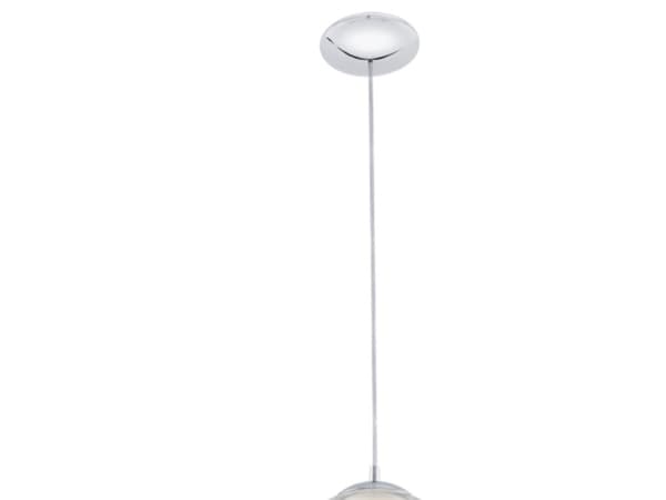 Eglo BOLSANO - Hängande lampa - 1 uttag - E27 - krom, klar, vit