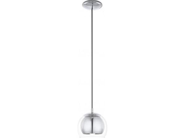 EGLO Rocamar, Fleksibel montering, Kromfarget, Gjennomsiktig, Gjennomsiktig, Glass, Stål, Rund, Innendørs