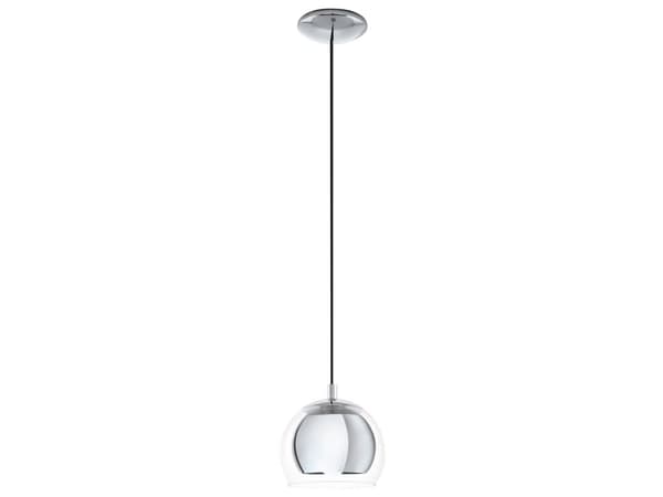 EGLO Rocamar, Fleksibel montering, Kromfarget, Gjennomsiktig, Gjennomsiktig, Glass, Stål, Rund, Innendørs Kromfarget, Gjennomsiktig