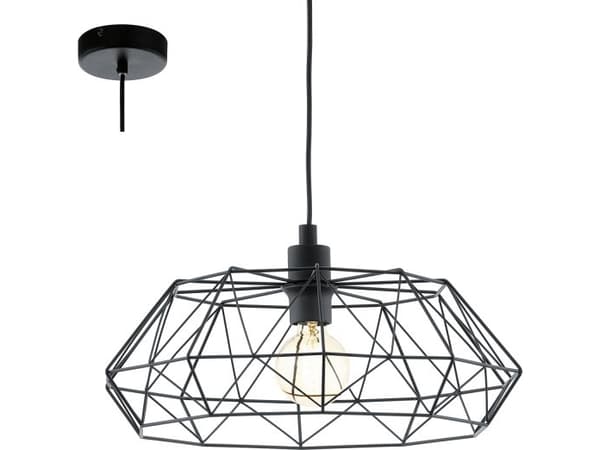 EGLO CARLTON 2, 1 lampor, E27, IP20, Svart