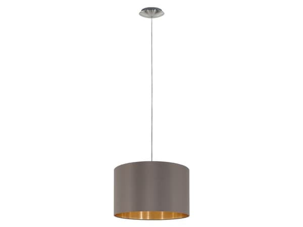EGLO Maserlo, Fleksibel montering, Nickel, Brun, Gull, Stål, Stoff, Innendørs