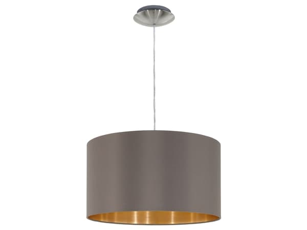 EGLO Maserlo, Fleksibel montering, Nickel, Brun, Gull, Stål, Stoff, Innendørs Nickel