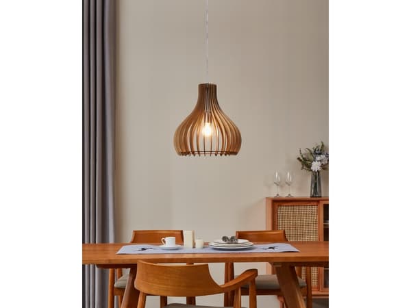 Eglo Tindori - Taklampe - 1 sokkel - E27 - lønn, satin-nikkel