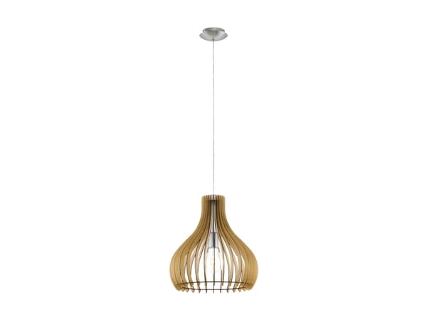 Eglo Tindori - Taklampe - 1 sokkel - E27 - lønn, satin-nikkel