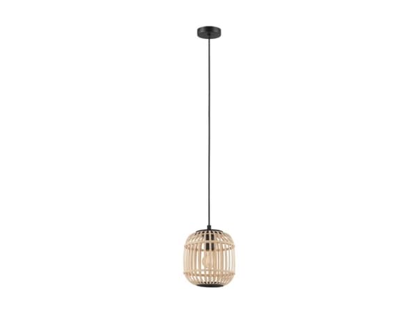 Eglo Bordesley - Taklampe - 1 sokkel - E27 - svart, naturlig