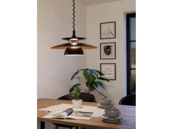 Eglo Brenda - Taklampe - 1 sokkel - E27 - svart, kobber
