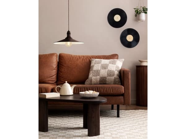 Eglo Stockbury - Taklampe - 1 sokkel - E27 - antikkbrun, beige