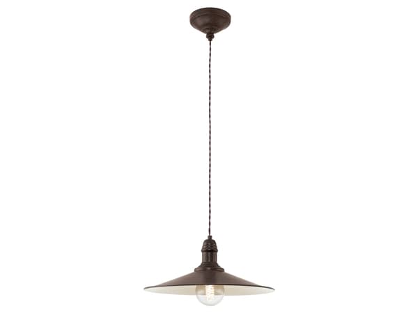 Eglo Stockbury - Taklampe - 1 sokkel - E27 - antikkbrun, beige