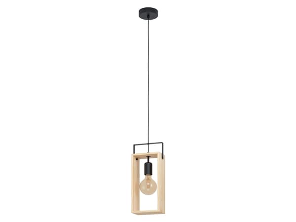 EGLO Famborough, Fleksibel montering, Sort, Tre, Sort, Tre, Stål, Tre, Innendørs, IP20 Sort, Tre
