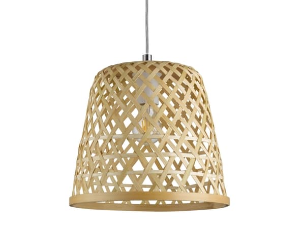 Eglo Kirkcolm - Taklampe - 1 sokkel - E27 - naturlig, satin-nikkel