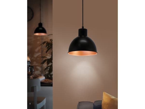 EGLO Truro 1, Fleksibel montering, Sort, Kobber, Sort, Kopper, Stål, IP20, 1 ampuller