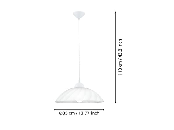 EGLO Vetro, Fleksibel montering, Hvit, Hvit, Plast, Glass, IP20