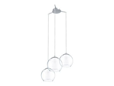 Eglo BOLSANO - Taklampe - 3 innganger - E27 - krom, blank, hvit Kromfarget, Speil, Hvit