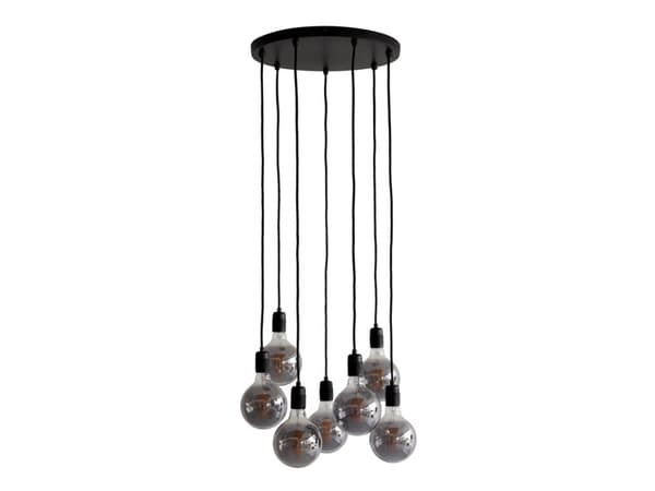 CLUSTER PENDEL K9 DIA. 40 CM 7 UTTAG SVART MATT