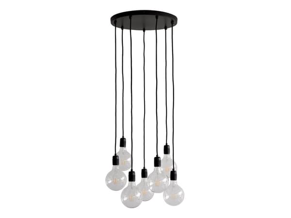 CLUSTER PENDEL K9 DIA. 40 CM 7 UTTAG SVART MATT