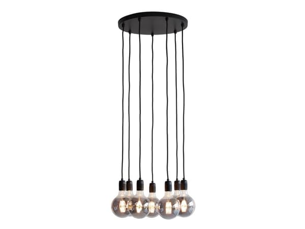 CLUSTER PENDEL K9 DIA. 40 CM 7 UTTAG SVART MATT