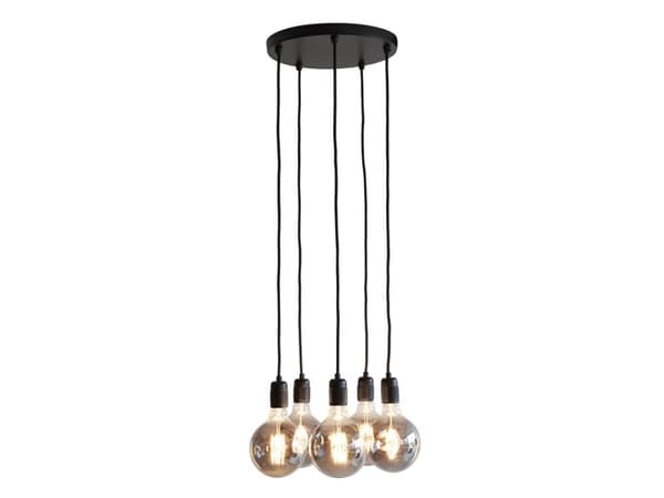 CLUSTER PENDEL K9 DIA. 30 CM 5 UTTAG SVART MATT