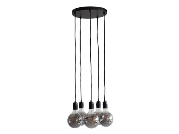 CLUSTER PENDEL K9 DIA. 30 CM 5 UTTAG SVART MATT