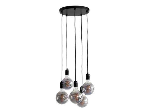 CLUSTER PENDEL K9 DIA. 30 CM 5 UTTAG SVART MATT