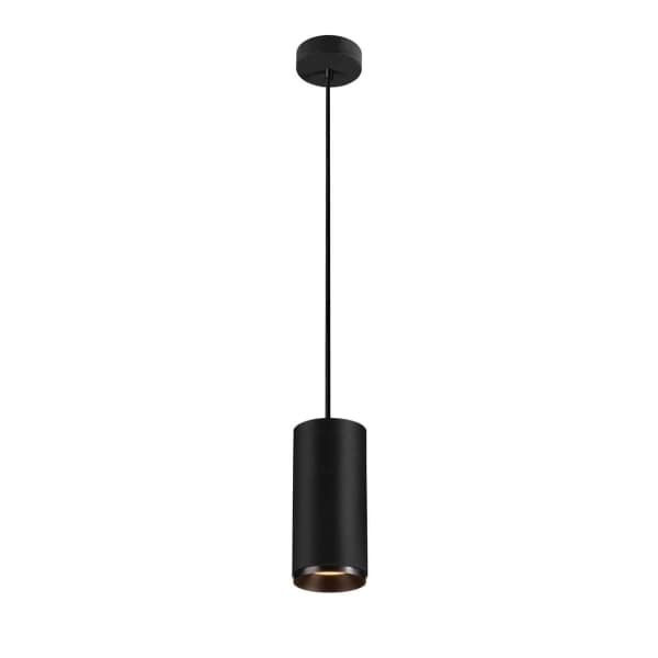 SLV NUMINOS PD PHASE L, Fleksibel montering, Sort, Sort, Aluminium, Aluminium, Cylinder