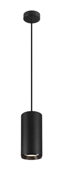 SLV 1005719, Hard montering, Sort, Sort, Aluminium, Rund, Universell