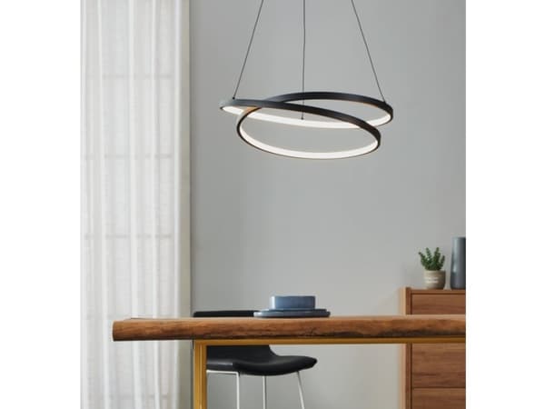 EGLO Ruotale, Svart, Vit, Svart, Vit, Gjuten aluminium, Stål, Rund, Svart, inomhus