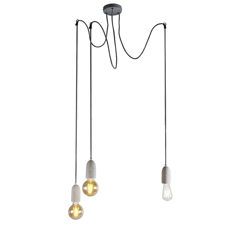 Industriell hängande lampa grå betong - Cava 3
