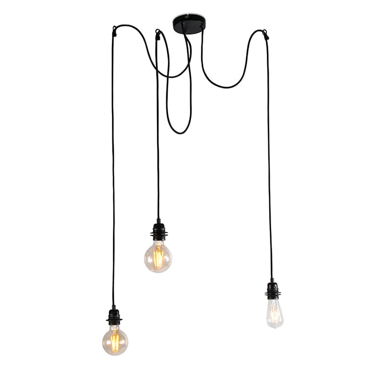 Industriell hänglampa svart - Cava 3