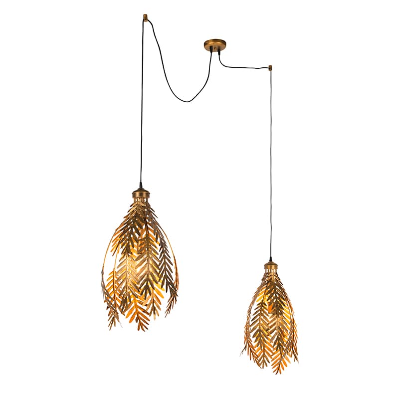 Taklampa 'Botanica ' Retro guld - Passande för LED / Inomhus