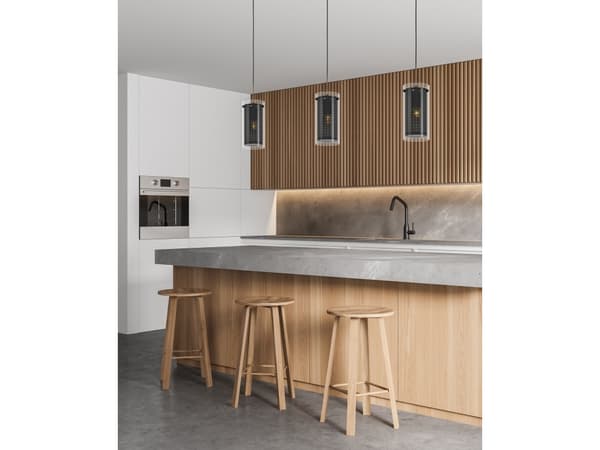 EGLO PINTO TEXTIL 1 LANGBORD 3L E27 SORT/KLAR/CUT-OUT