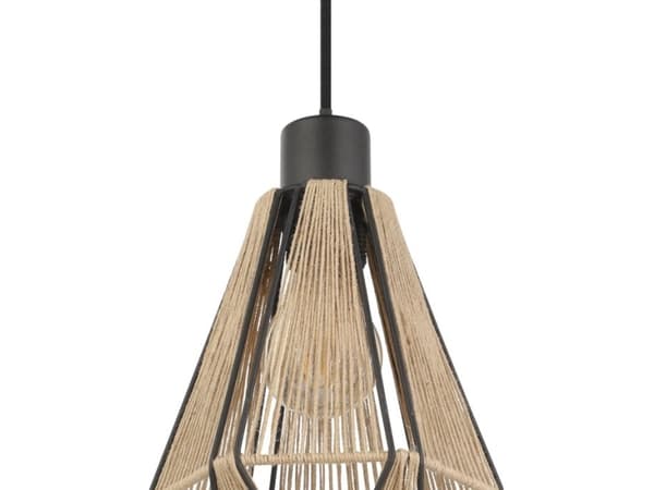 EGLO 43776, 1 ampuller, E27, IP20, Sort, Naturlig