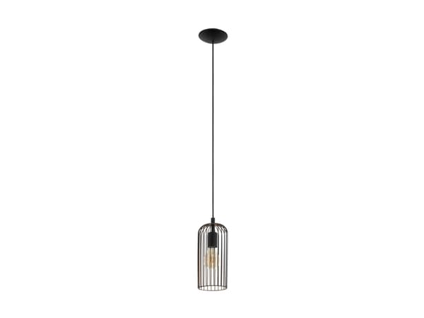 EGLO ROCCAMENA PENDEL Ø130 SVART/KOPPAR