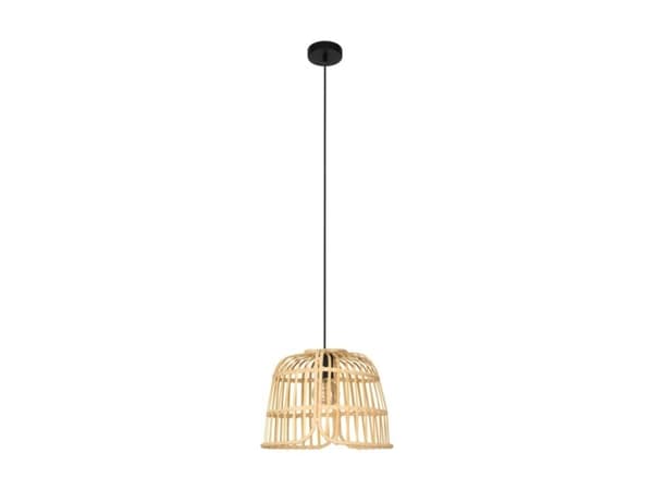 EGLO GLYNEATH, Fleksibel montering, Sort, Beige, Stål, Tre, Rund Sort